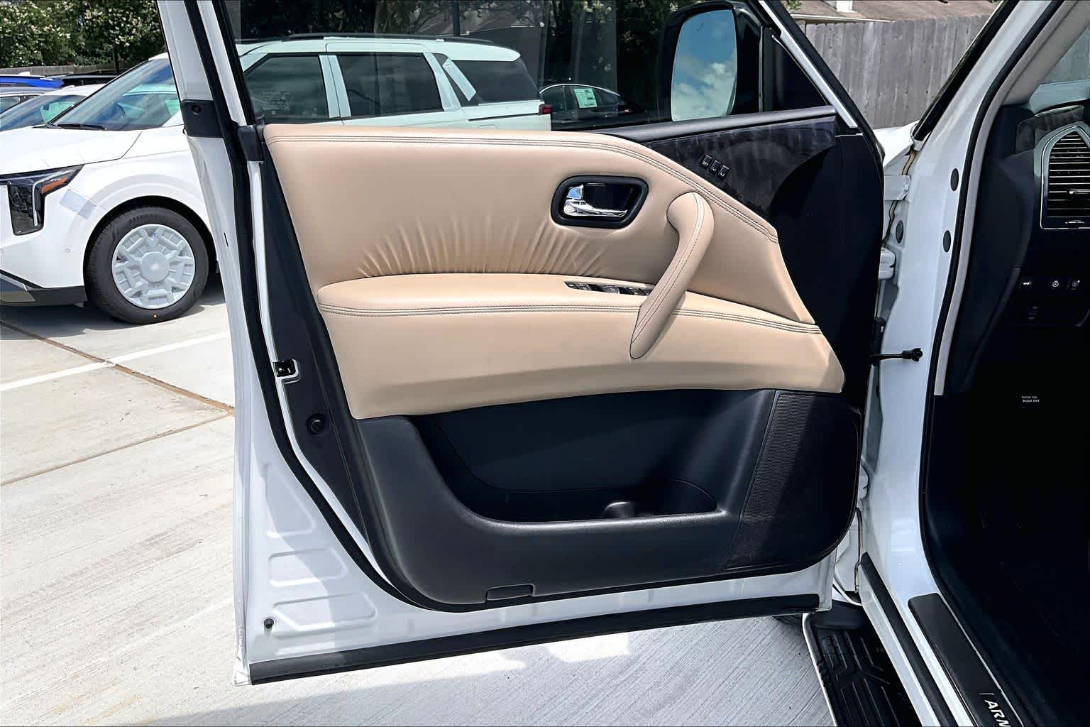 2023 Nissan Armada Platinum Aspen White Tricoat at AutoNation USA Katy