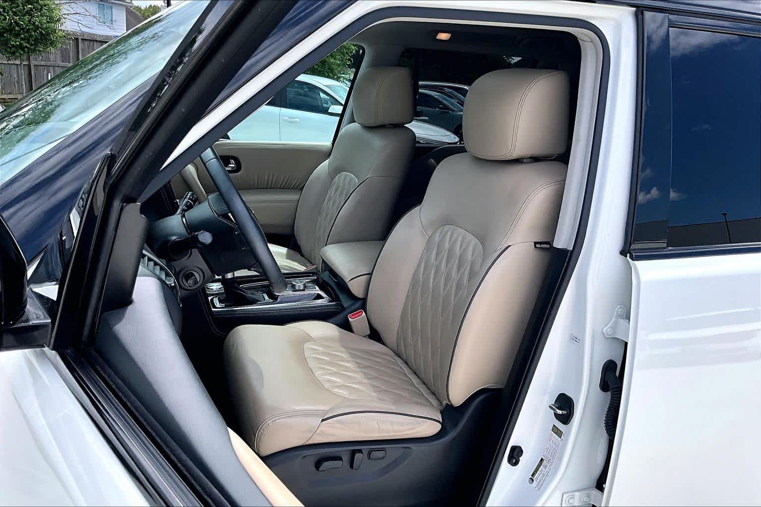 2023 Nissan Armada Platinum Aspen White Tricoat at AutoNation USA Katy