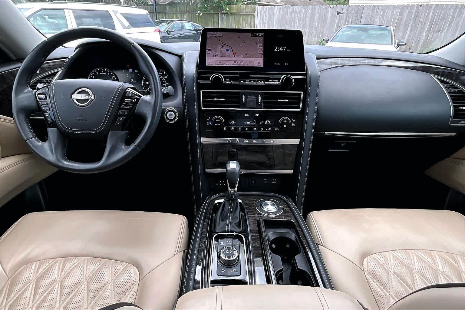 2023 Nissan Armada Platinum Aspen White Tricoat at AutoNation USA Katy