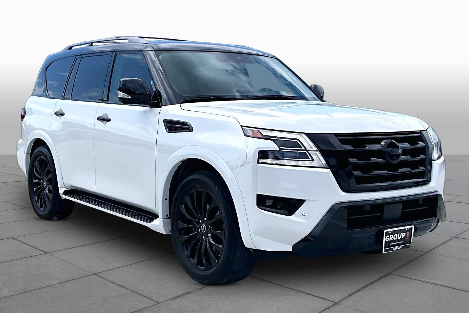 2023 Nissan Armada Platinum Aspen White Tricoat at AutoNation USA Katy
