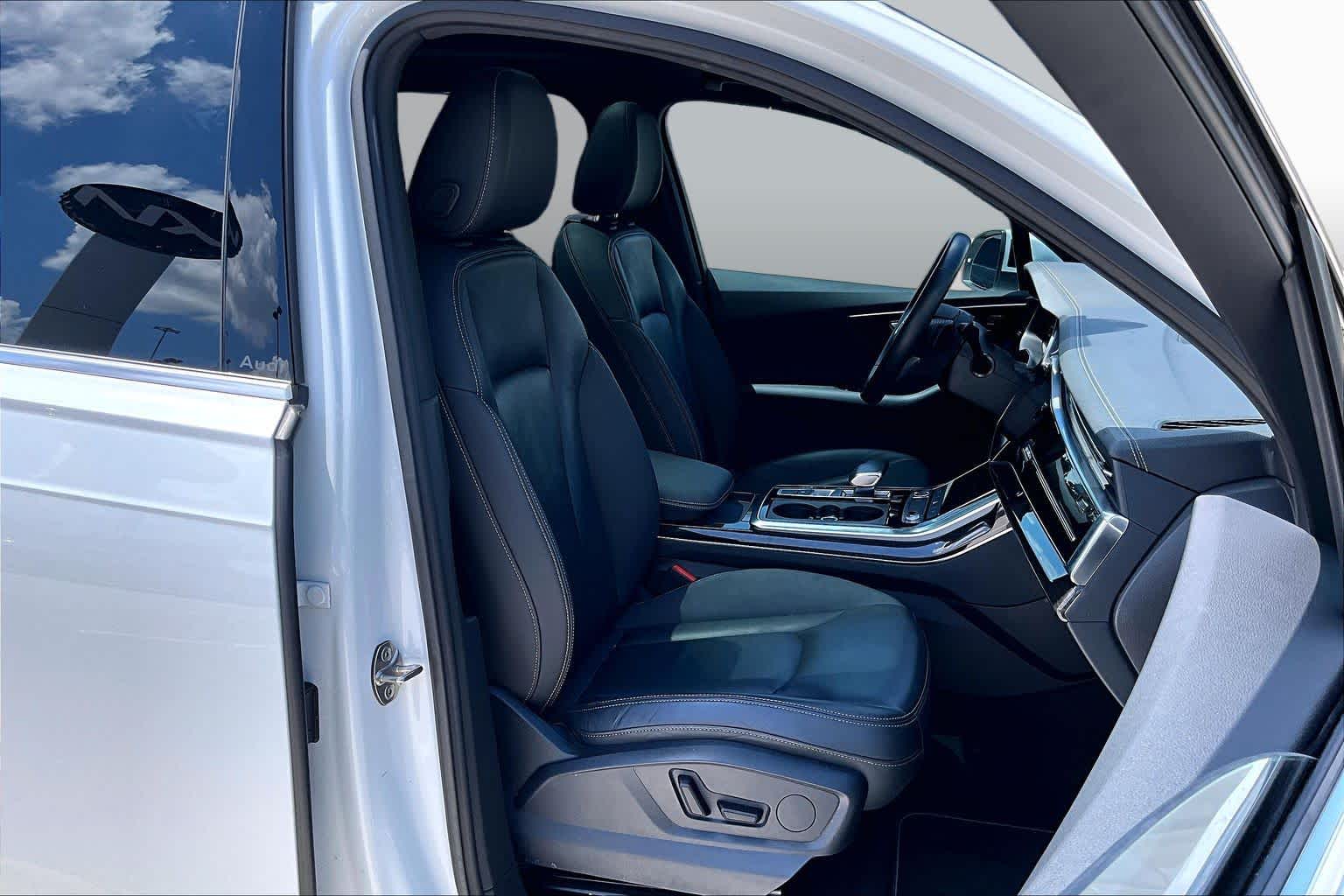 2025 Audi Q7 Premium Glacier White Metallic at Friendly Ford Crosby