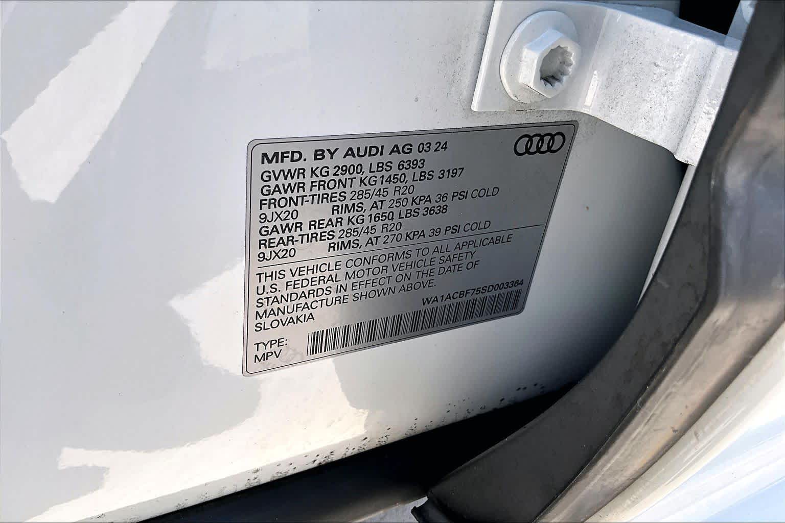 2025 Audi Q7 Premium Glacier White Metallic at Friendly Ford Crosby