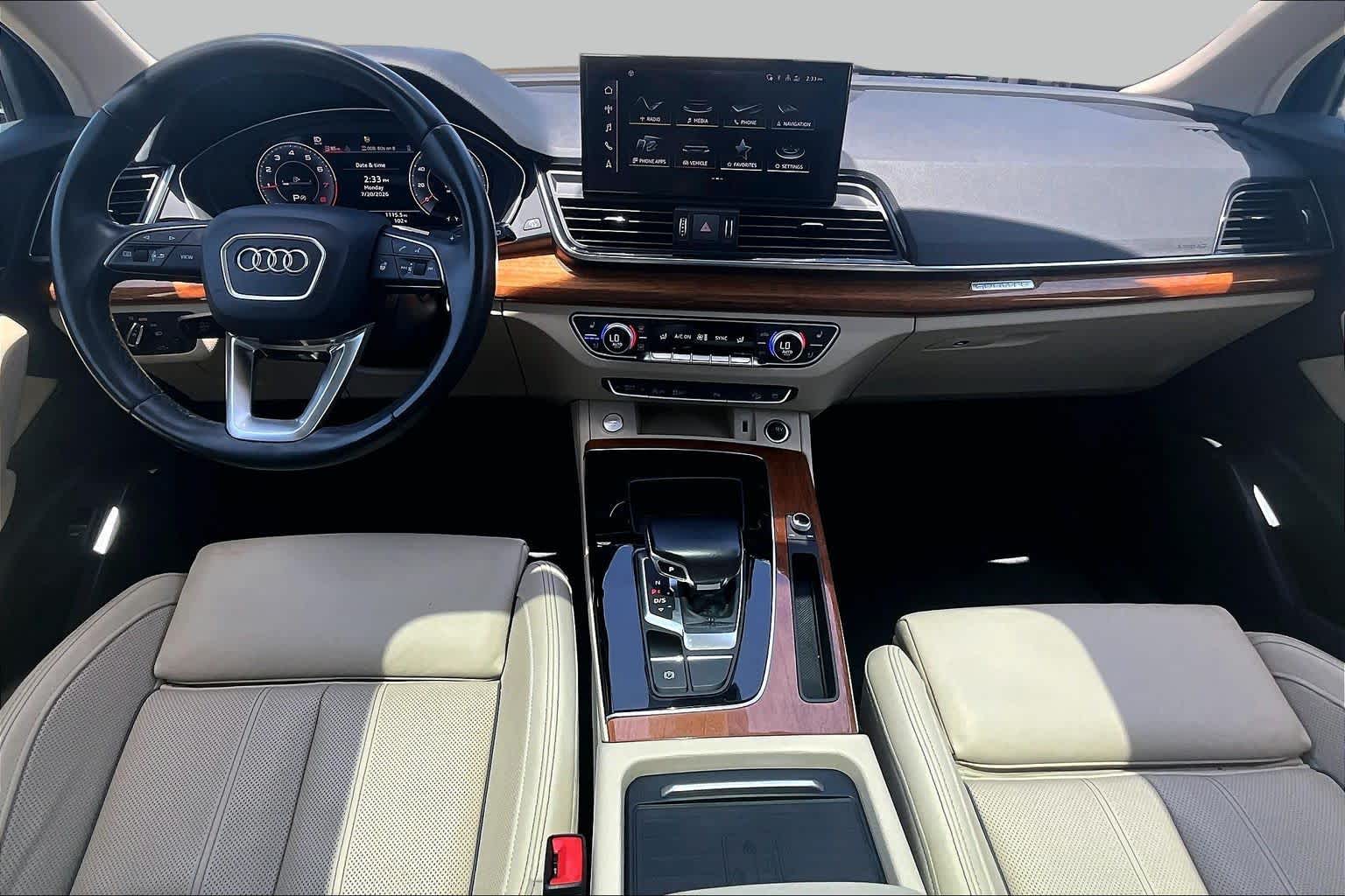2021 Audi Q5 Premium Plus Glacier White Metallic at Tomball Chrysler Dodge Jeep Ram