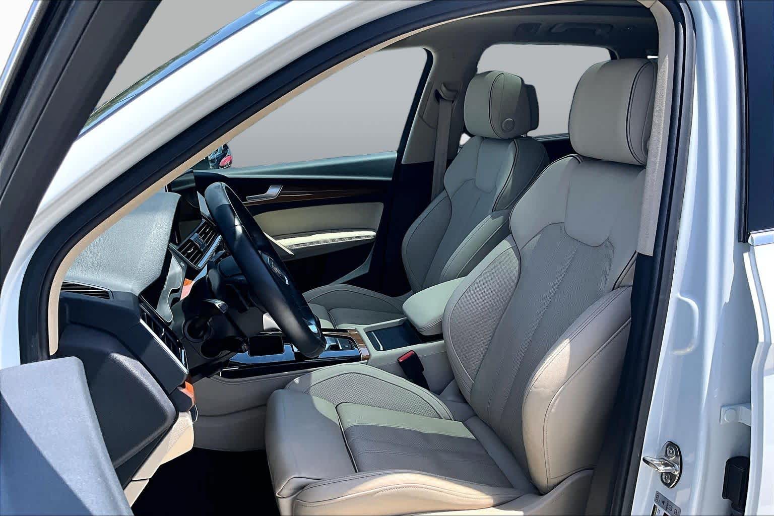 2021 Audi Q5 Premium Plus Glacier White Metallic at Tomball Chrysler Dodge Jeep Ram