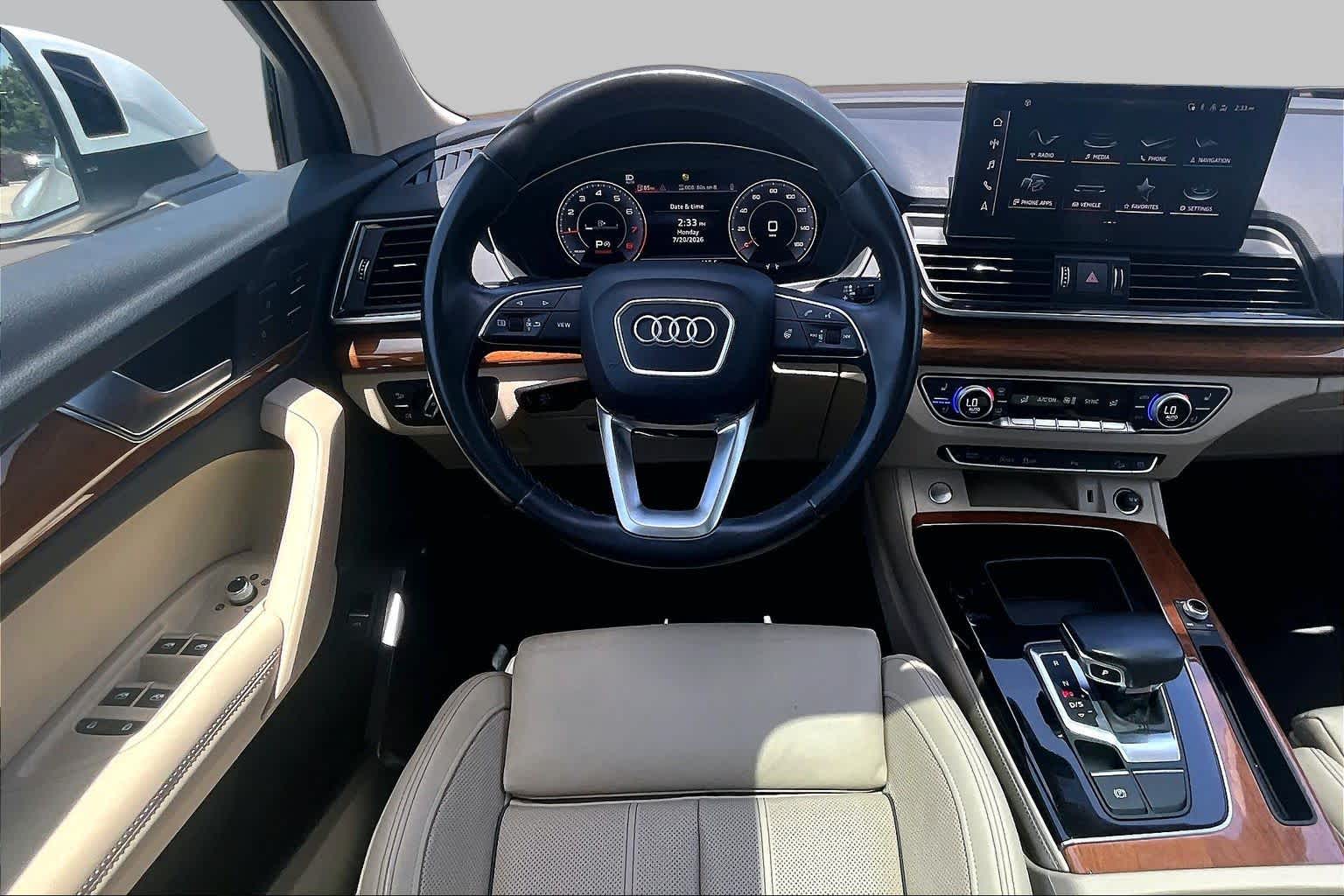 2021 Audi Q5 Premium Plus Glacier White Metallic at Tomball Chrysler Dodge Jeep Ram