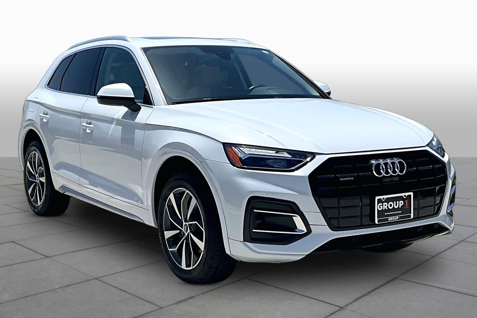 2021 Audi Q5 Premium Plus Glacier White Metallic at Tomball Chrysler Dodge Jeep Ram