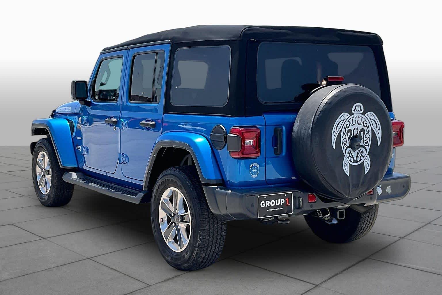 2022 Jeep Wrangler Unlimited Sahara Hydro Blue Pearlcoat at Lexus of Clear Lake