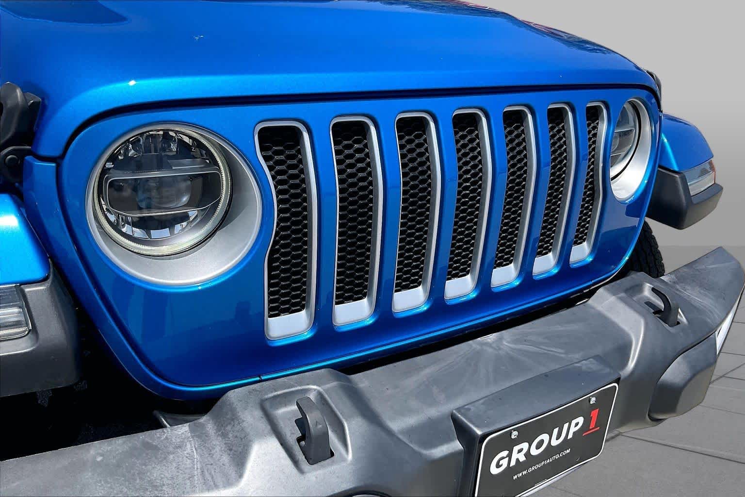 2022 Jeep Wrangler Unlimited Sahara Hydro Blue Pearlcoat at Lexus of Clear Lake