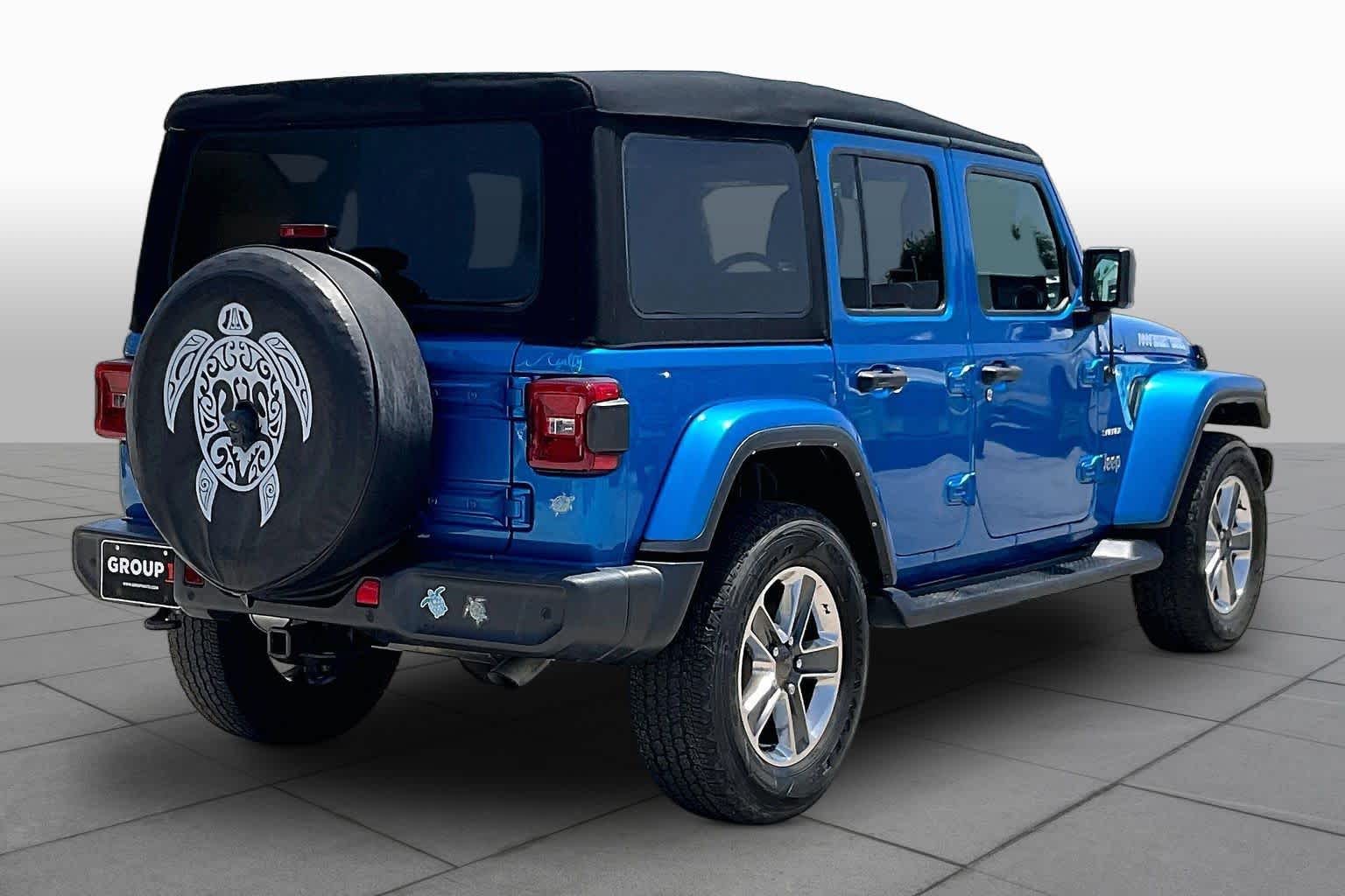 2022 Jeep Wrangler Unlimited Sahara Hydro Blue Pearlcoat at Lexus of Clear Lake
