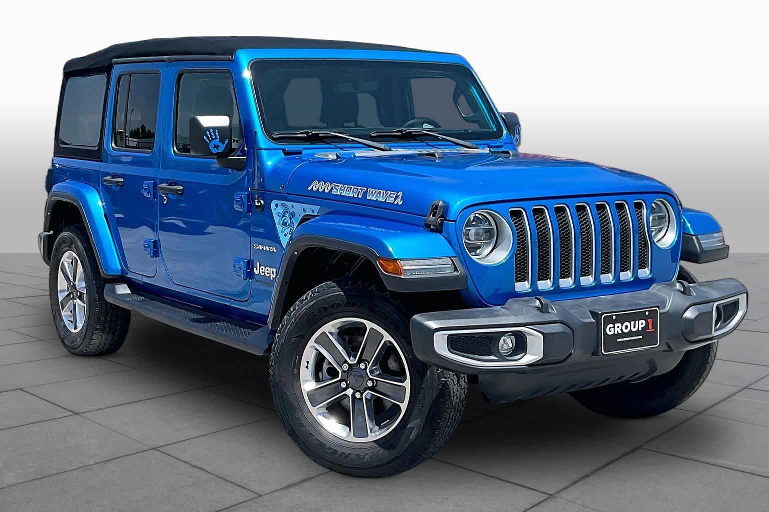 2022 Jeep Wrangler Unlimited Sahara Hydro Blue Pearlcoat at Lexus of Clear Lake