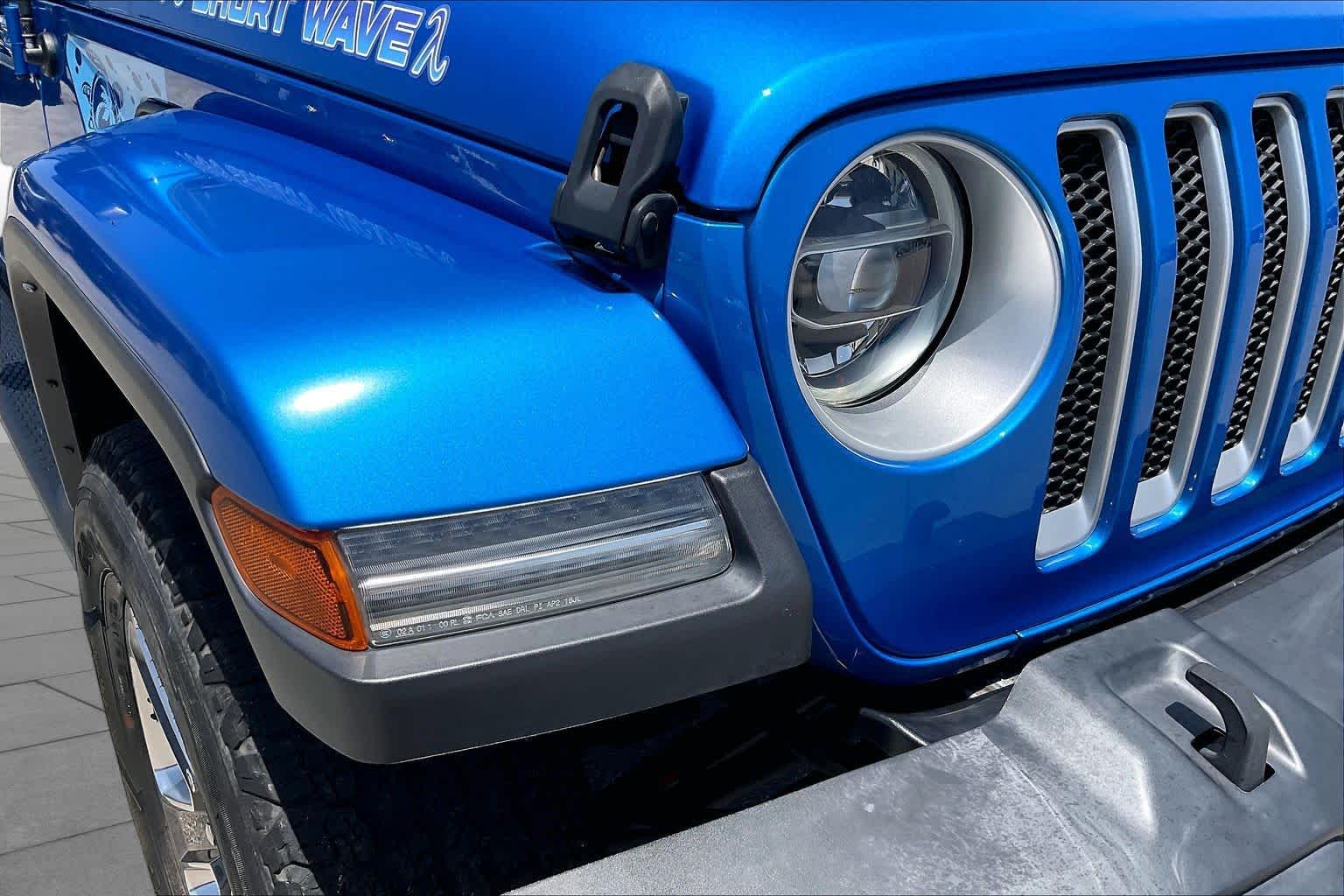 2022 Jeep Wrangler Unlimited Sahara Hydro Blue Pearlcoat at Lexus of Clear Lake
