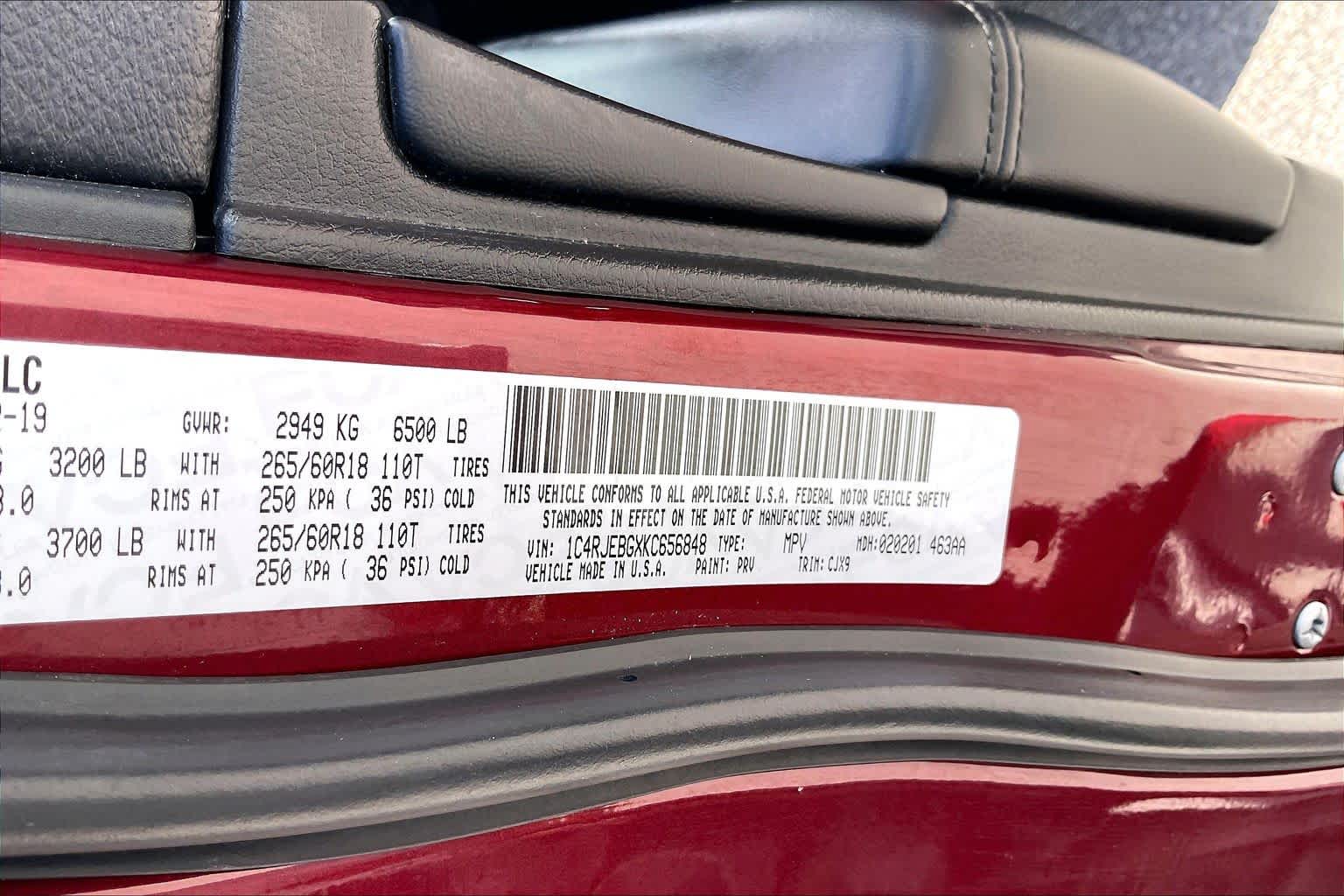2019 Jeep Grand Cherokee Limited Velvet Red Pearlcoat at Lexus of Clear Lake