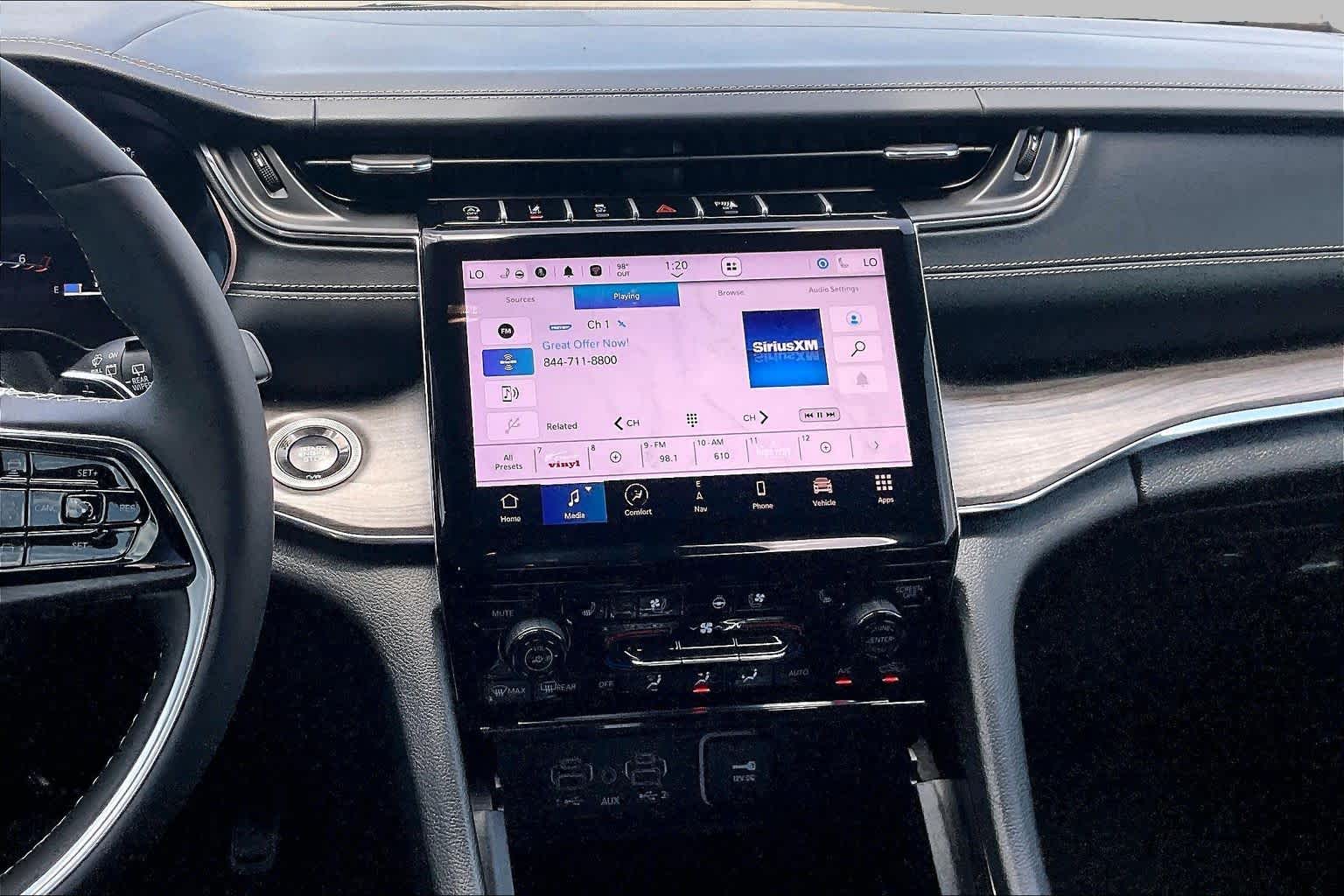 2024 Jeep Grand Cherokee Overland Diamond Black Crystal Pearlcoat at Beck & Masten Kia