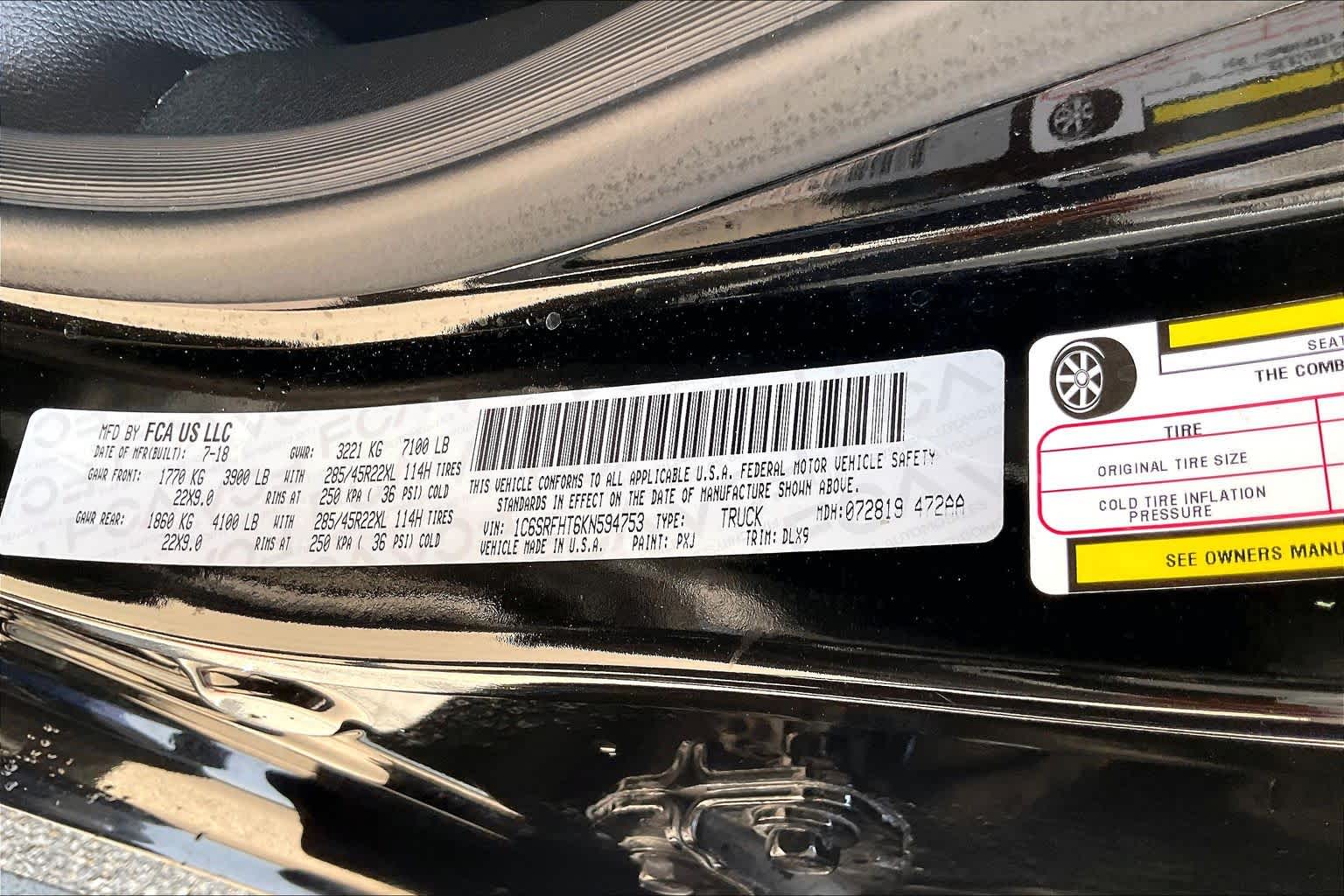 2019 Ram All-New 1500 Limited Diamond Black Crystal Pearlcoat at Group 1 Toyota Southwest