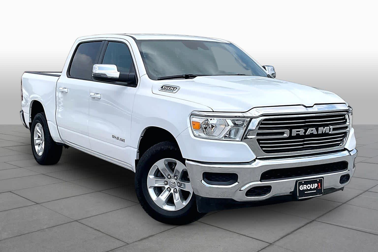 2024 Ram 1500 Laramie Bright White Clearcoat at Group 1 GMC Buick South