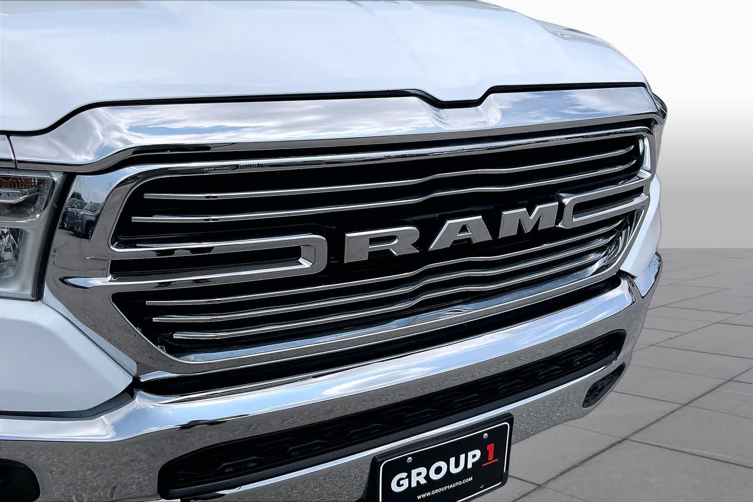 2024 Ram 1500 Laramie Bright White Clearcoat at Tomball Chrysler Dodge Jeep Ram