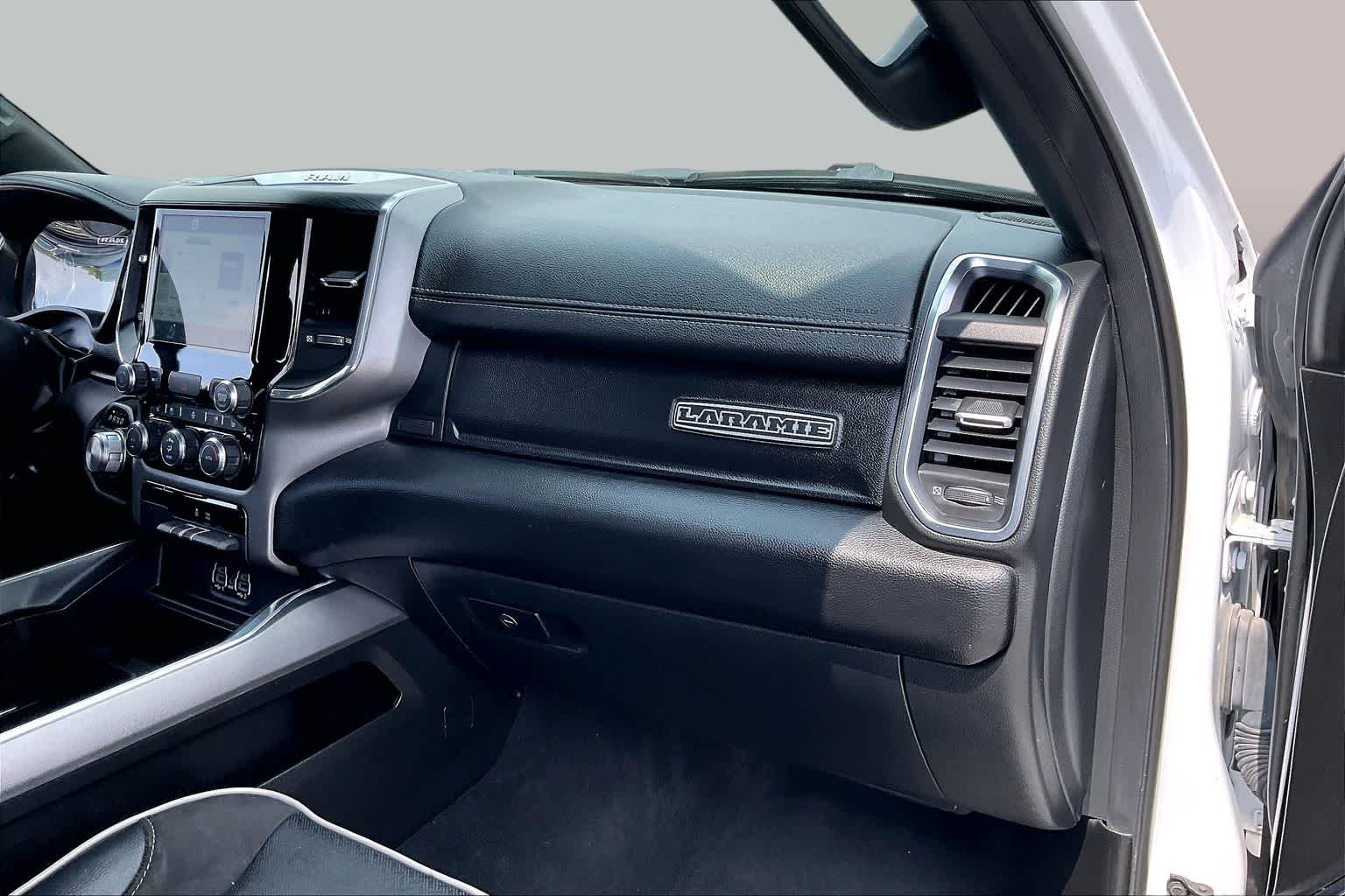 2024 Ram 1500 Laramie Bright White Clearcoat at Tomball Chrysler Dodge Jeep Ram