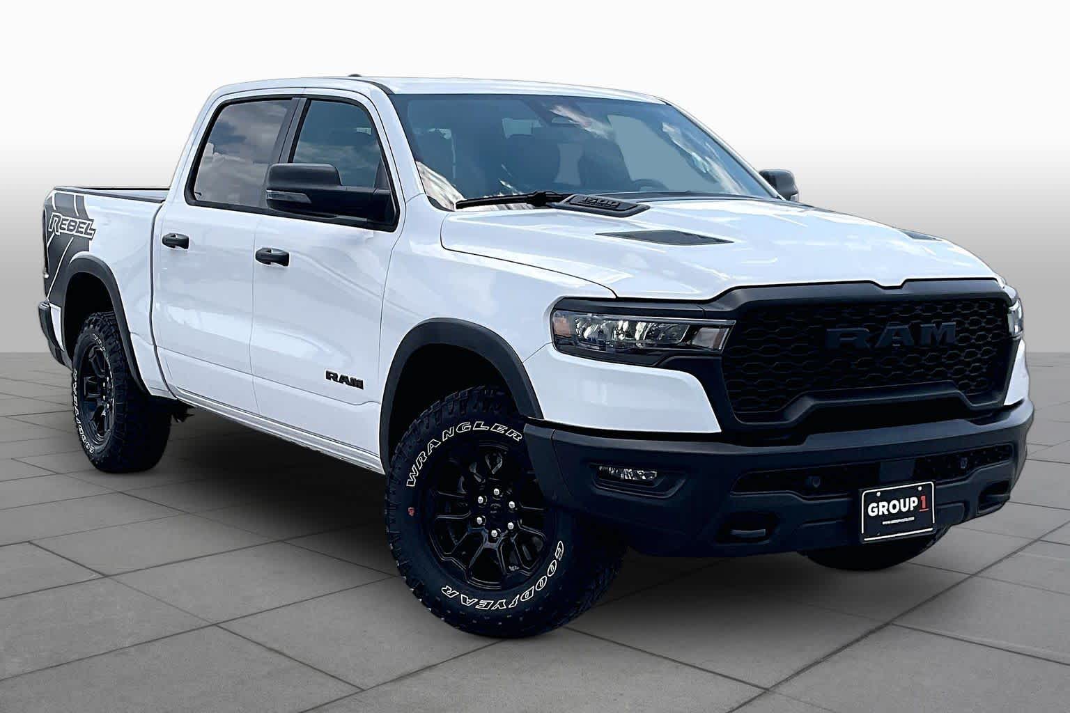 2026 Ram 1500 Rebel Bright White Clearcoat at Tomball Chrysler Dodge Jeep Ram