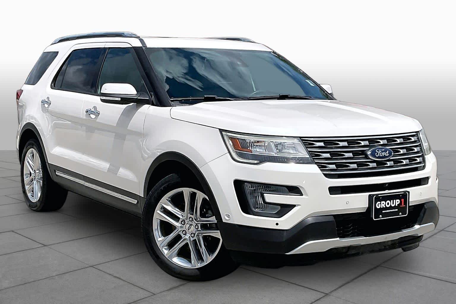2017 Ford Explorer Limited White Platinum Metallic Tri-Coat at AutoNation USA Houston