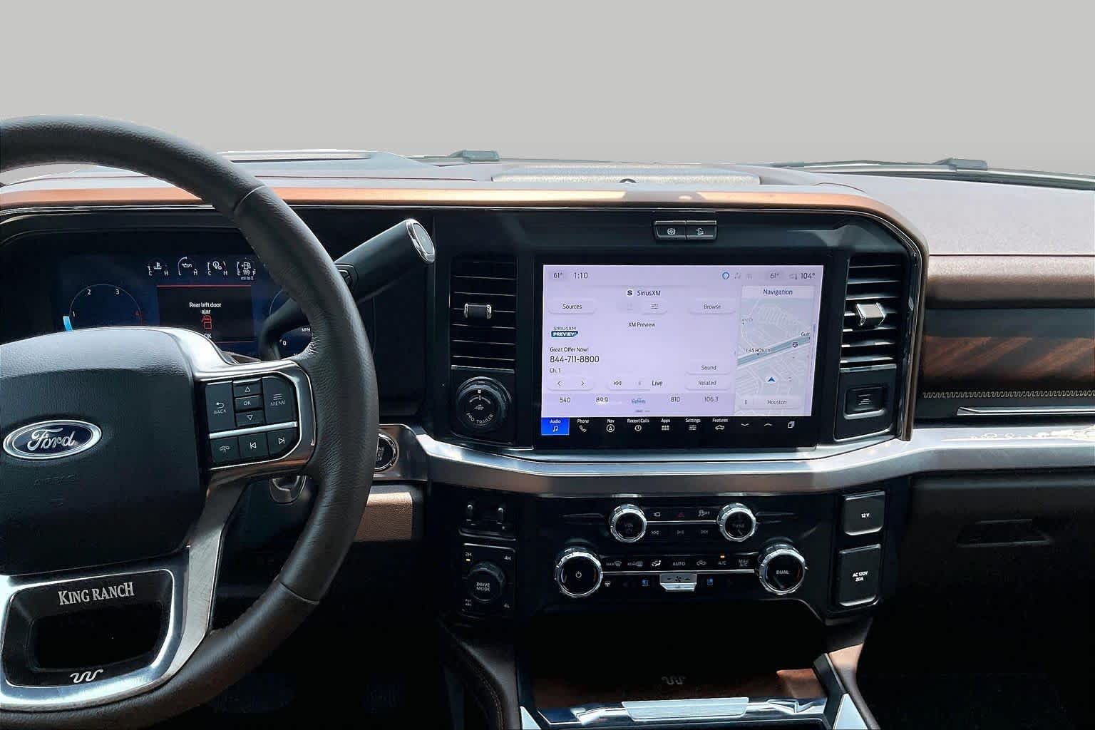 2025 Ford Super Duty F-250 Pickup King Ranch Star White Metallic Tri-Coat/Darkened Bronze at Group 1 GMC Buick South