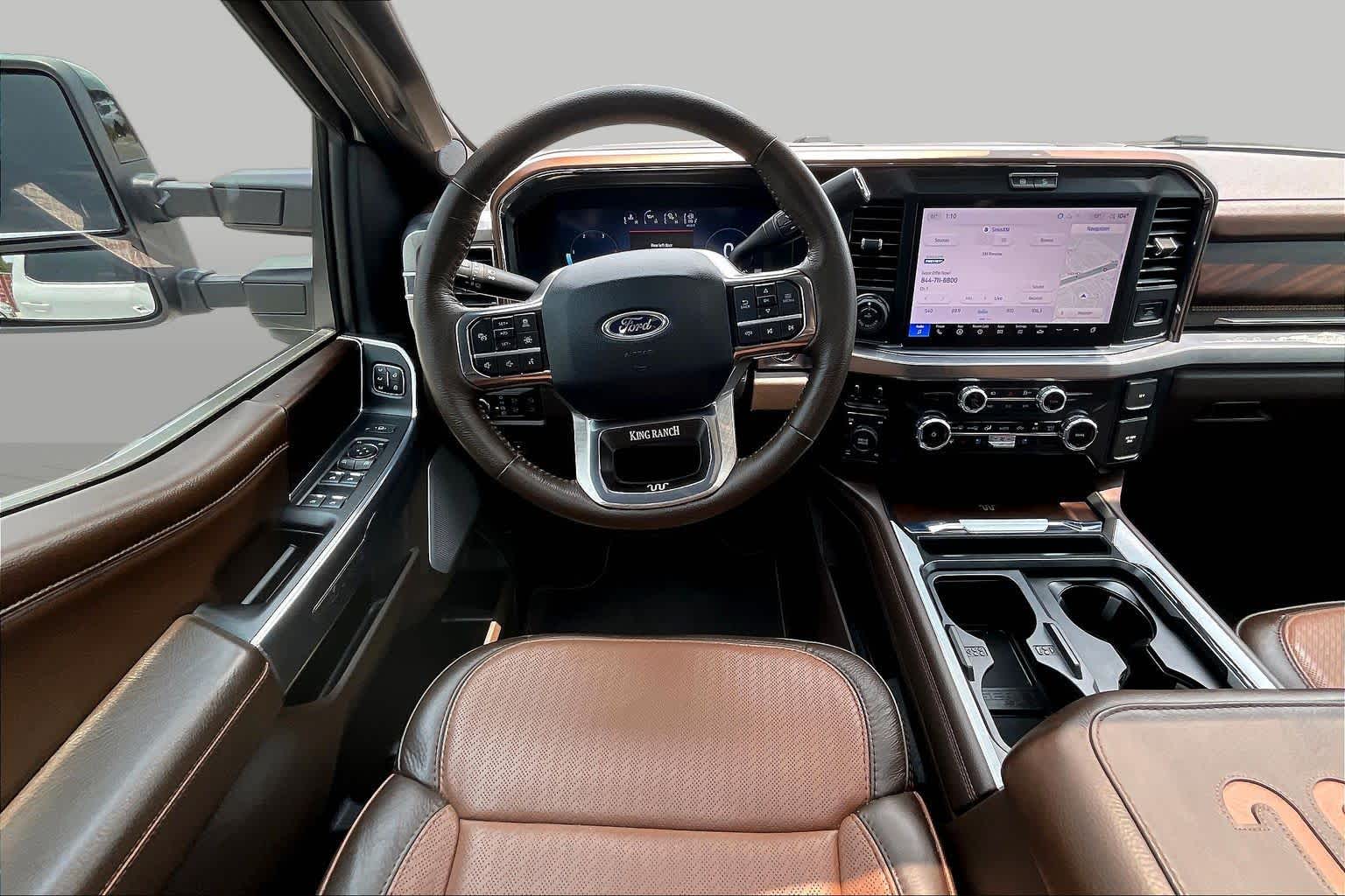 2025 Ford Super Duty F-250 Pickup King Ranch Star White Metallic Tri-Coat/Darkened Bronze at Group 1 GMC Buick South