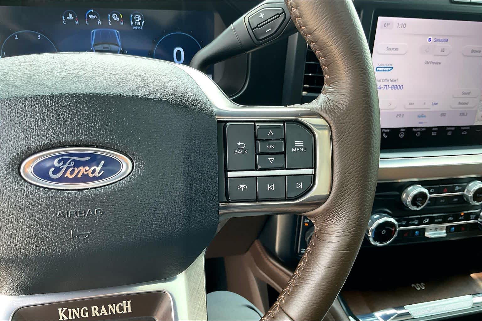 2025 Ford Super Duty F-250 Pickup King Ranch Star White Metallic Tri-Coat/Darkened Bronze at Group 1 GMC Buick South