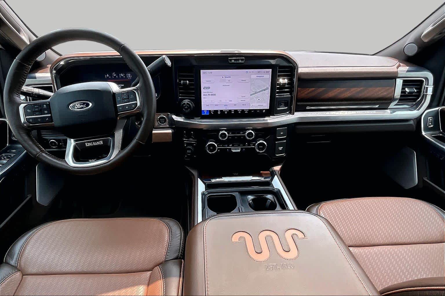 2025 Ford Super Duty F-250 Pickup King Ranch Star White Metallic Tri-Coat/Darkened Bronze at Group 1 GMC Buick South