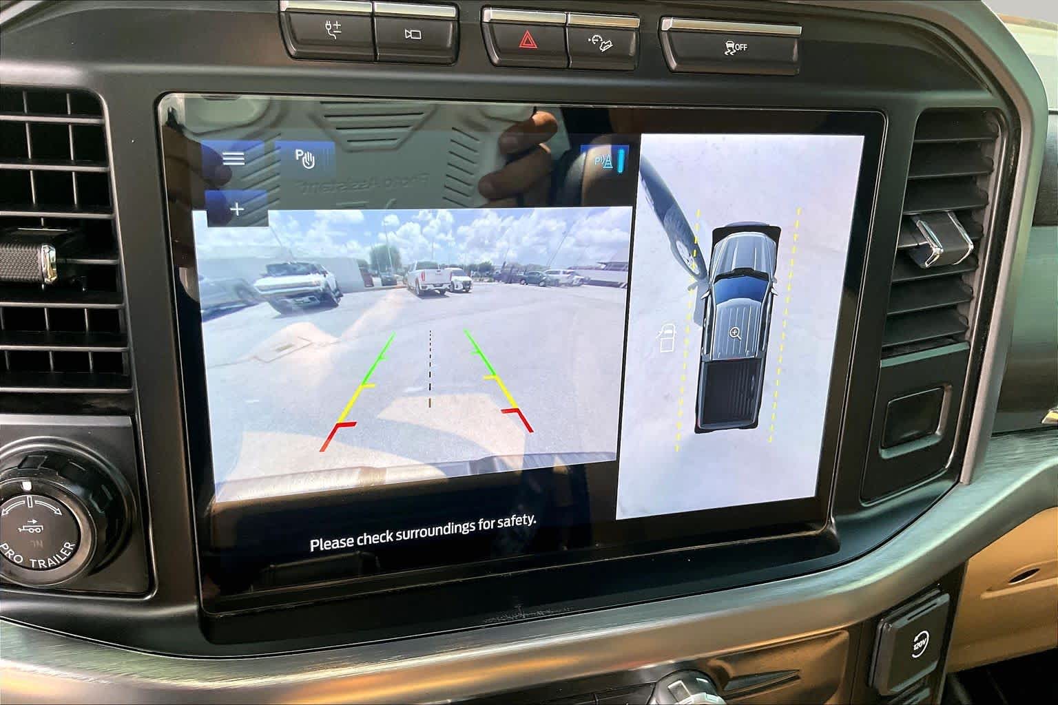 2021 Ford F-150 LARIAT Star White Metallic Tri-Coat/Stone Gray at Tomball Ford