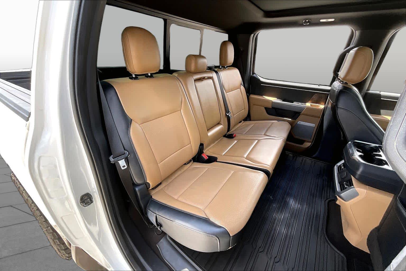2021 Ford F-150 LARIAT Star White Metallic Tri-Coat/Stone Gray at Tomball Ford