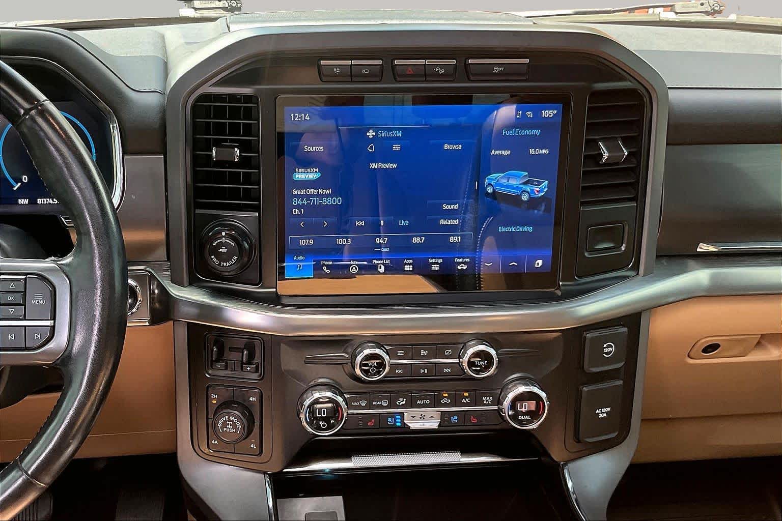2021 Ford F-150 LARIAT Star White Metallic Tri-Coat/Stone Gray at Tomball Ford