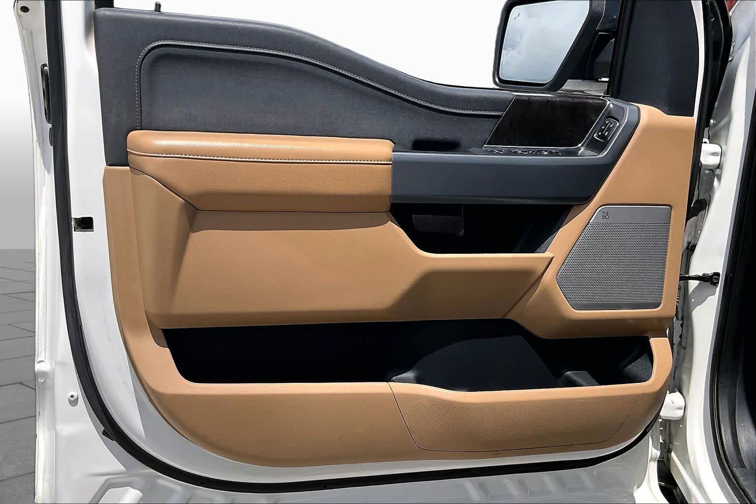 2021 Ford F-150 LARIAT Star White Metallic Tri-Coat/Stone Gray at Tomball Ford