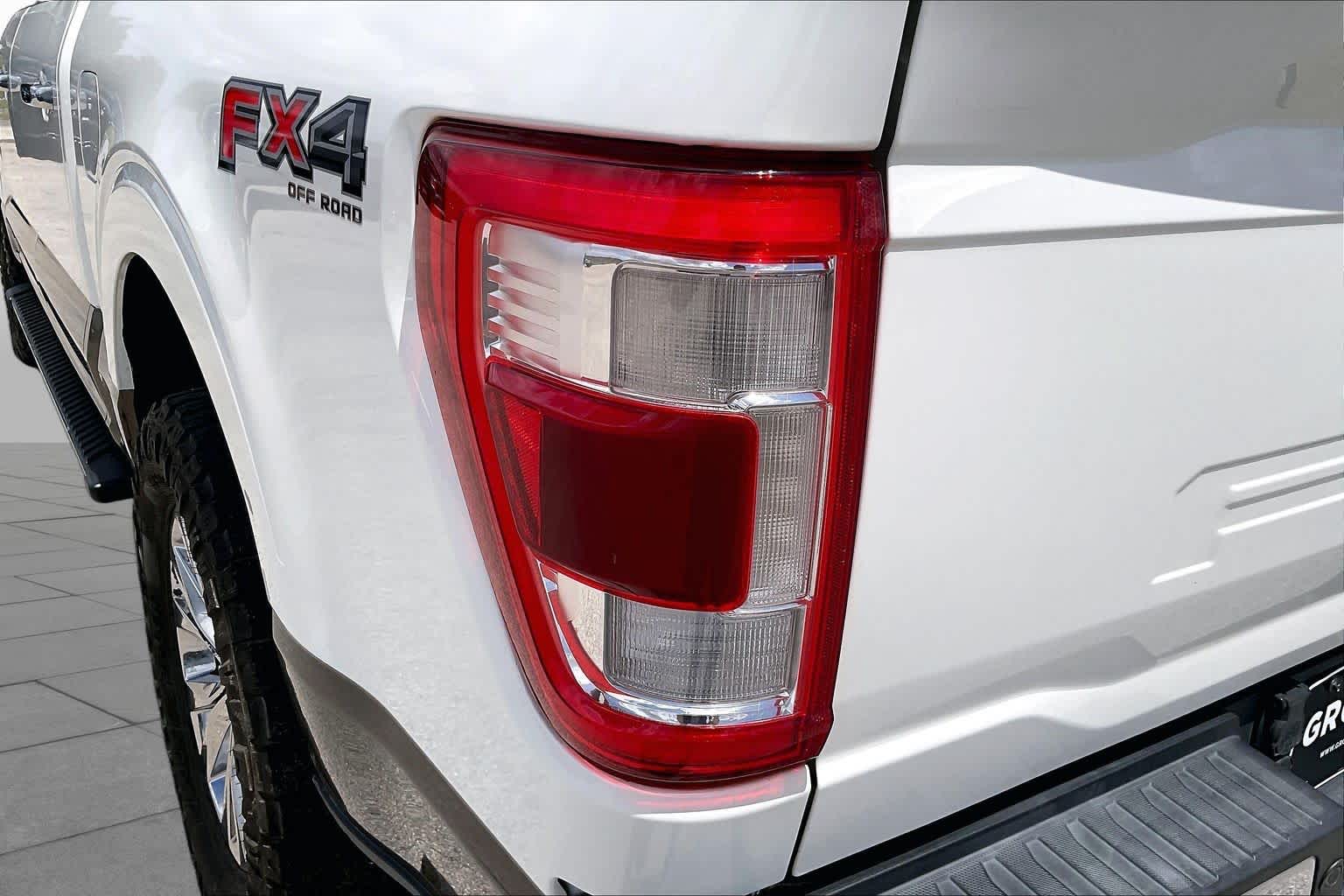 2021 Ford F-150 LARIAT Star White Metallic Tri-Coat/Stone Gray at Tomball Ford