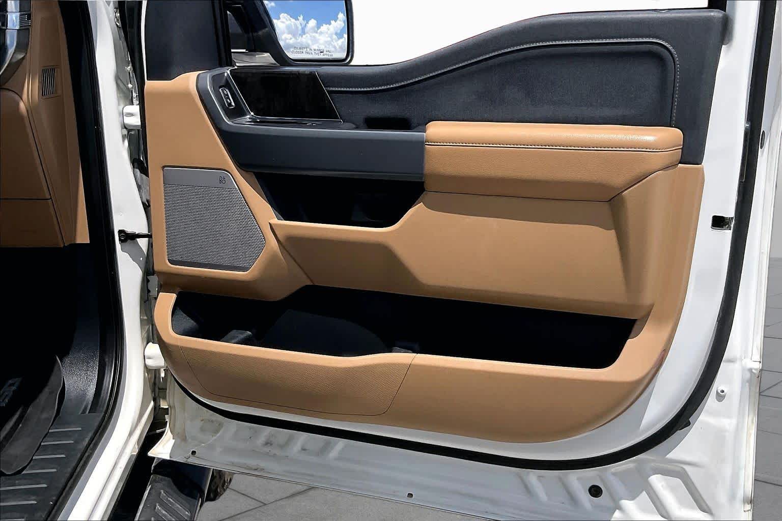 2021 Ford F-150 LARIAT Star White Metallic Tri-Coat/Stone Gray at Tomball Ford