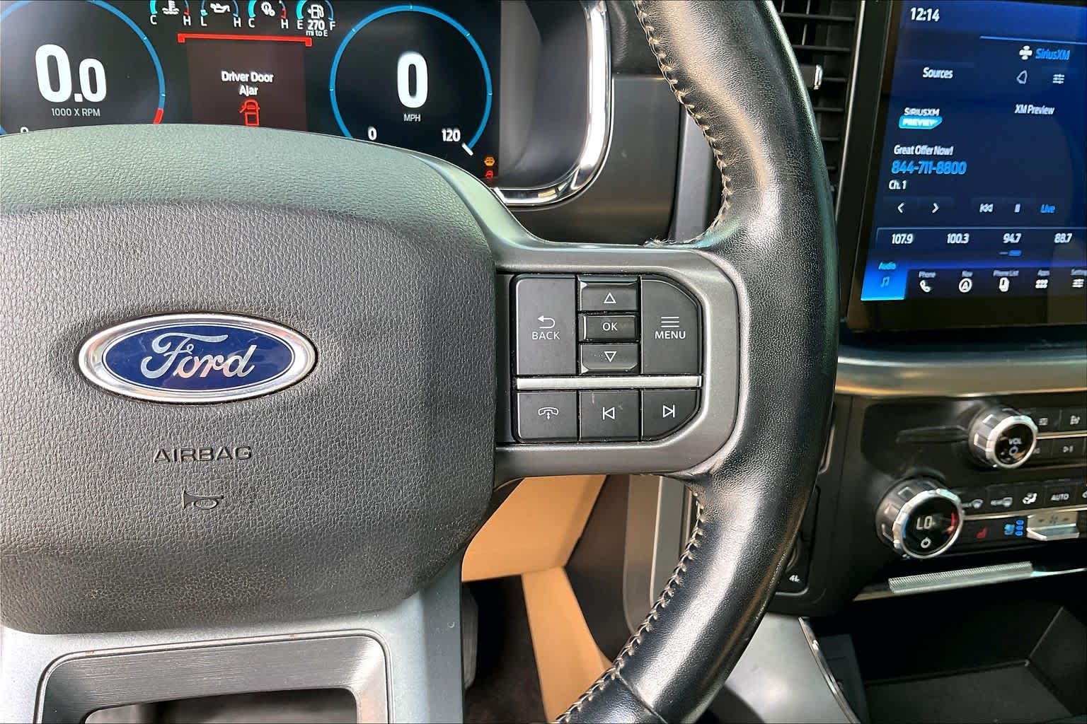 2021 Ford F-150 LARIAT Star White Metallic Tri-Coat/Stone Gray at Tomball Ford