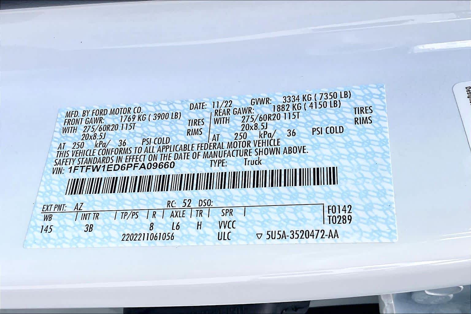 2023 Ford F-150 Platinum Star White Metallic Tri-Coat at Tomball Ford