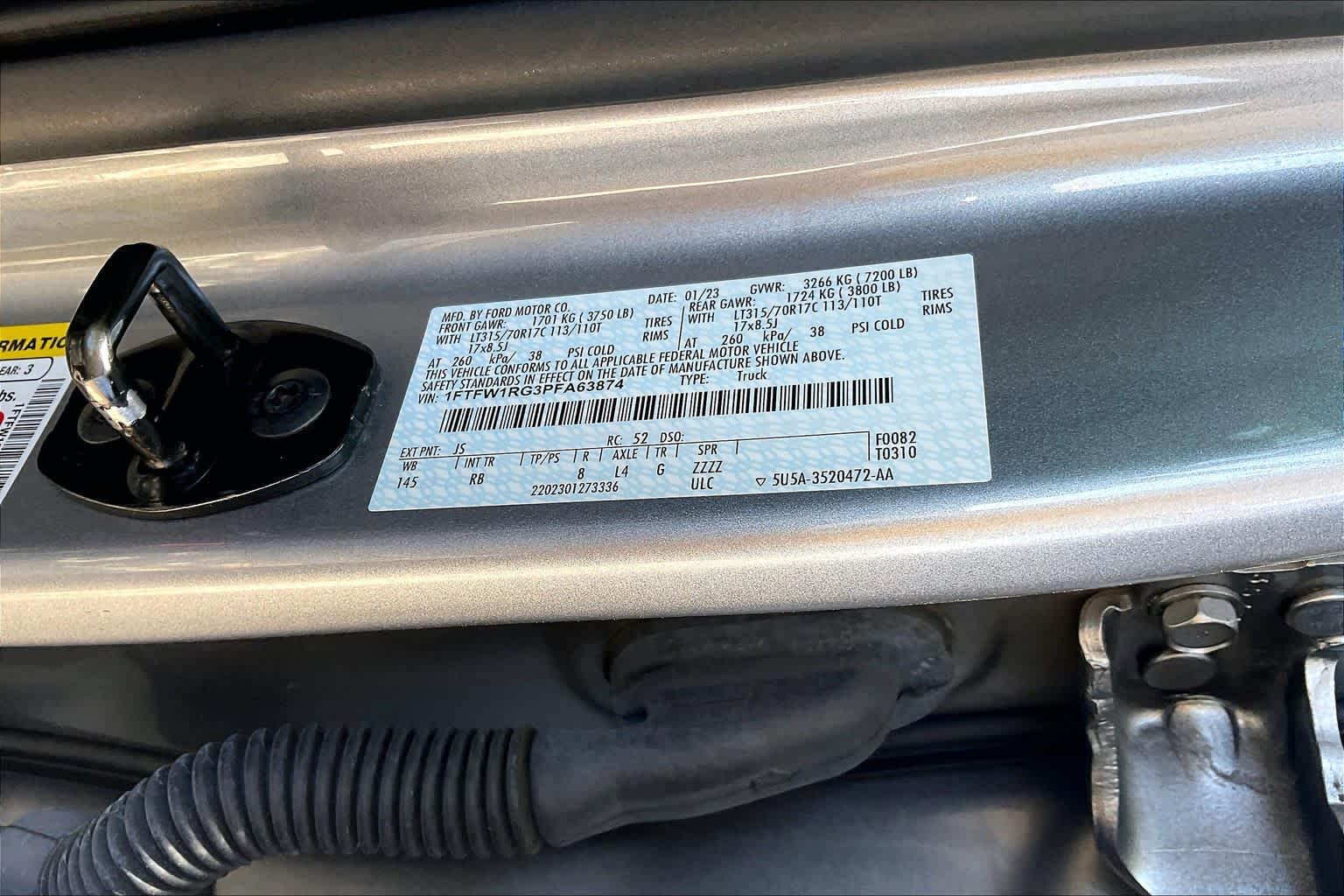 2023 Ford F-150 Raptor Iconic Silver Metallic at Tomball Ford