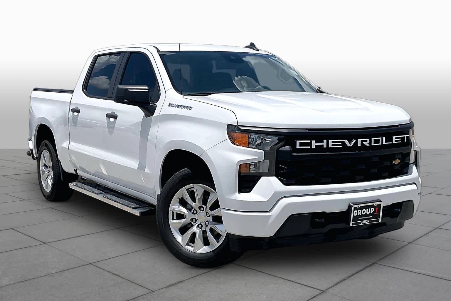 2024 Chevrolet Silverado 1500 Custom Summit White at AutoNation Chevrolet Gulf Fwy