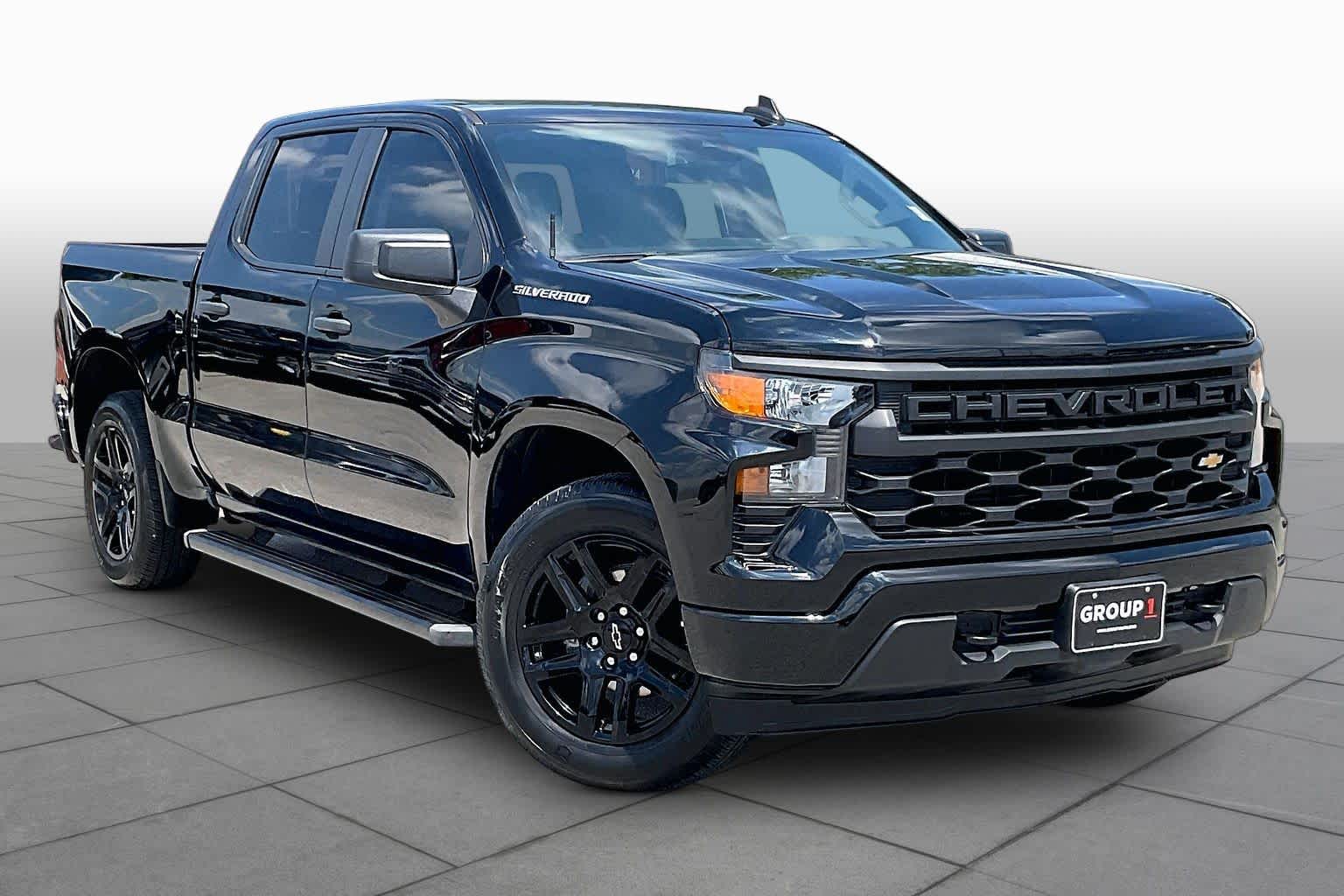 2024 Chevrolet Silverado 1500 Custom Black at Tomball Chrysler Dodge Jeep Ram