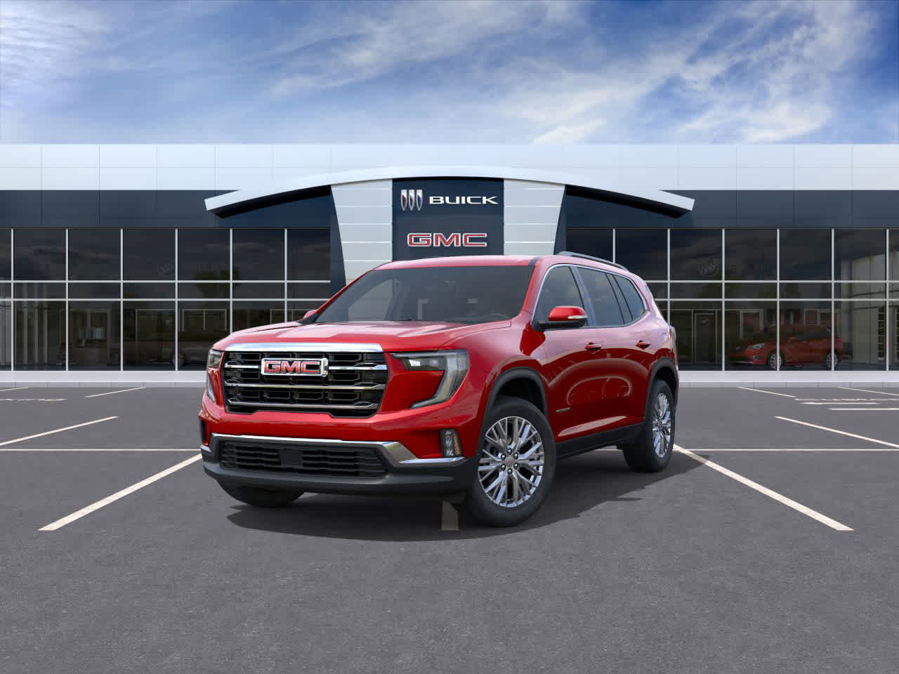 2026 GMC Acadia FWD Elevation Volcanic Red Tintcoat at Group 1 GMC Buick South