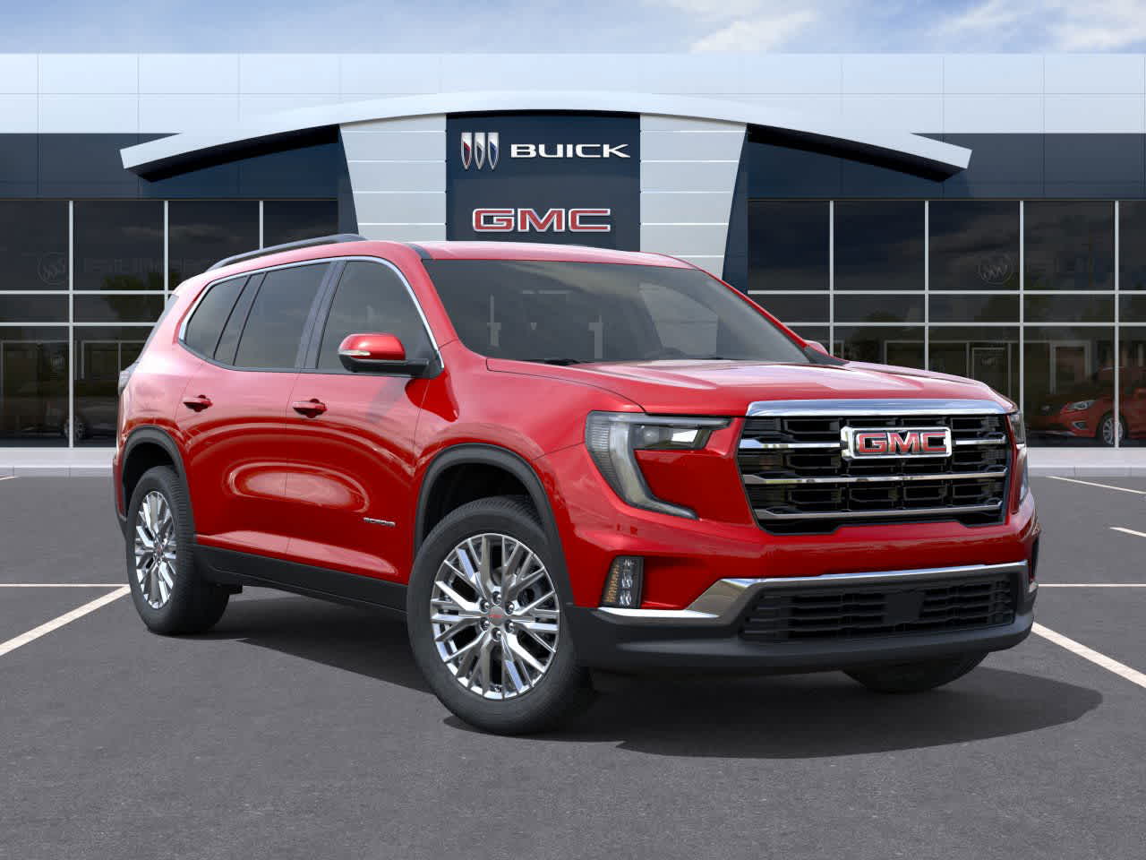 2026 GMC Acadia FWD Elevation Volcanic Red Tintcoat at Group 1 GMC Buick South