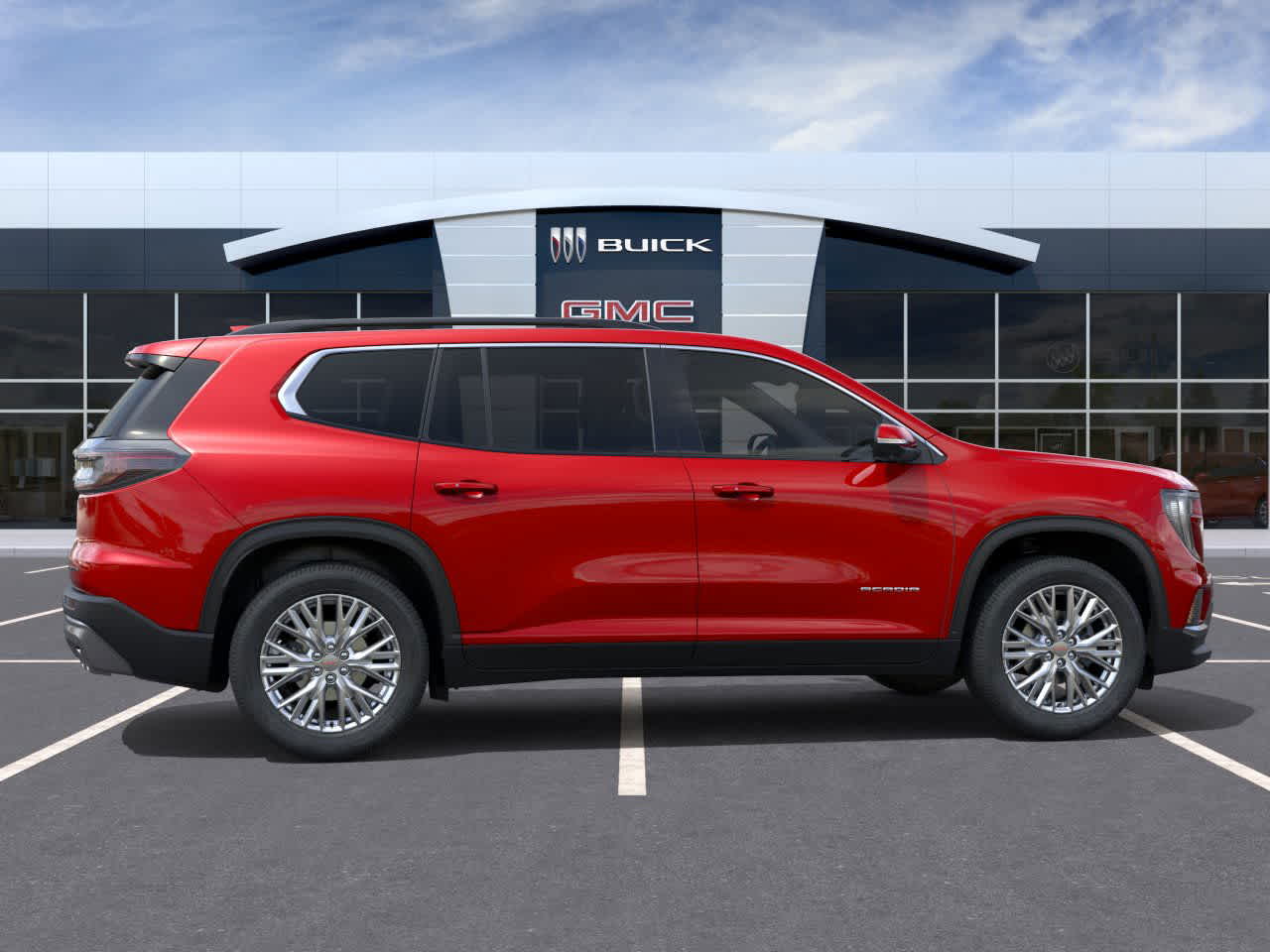 2026 GMC Acadia FWD Elevation Volcanic Red Tintcoat at Group 1 GMC Buick South