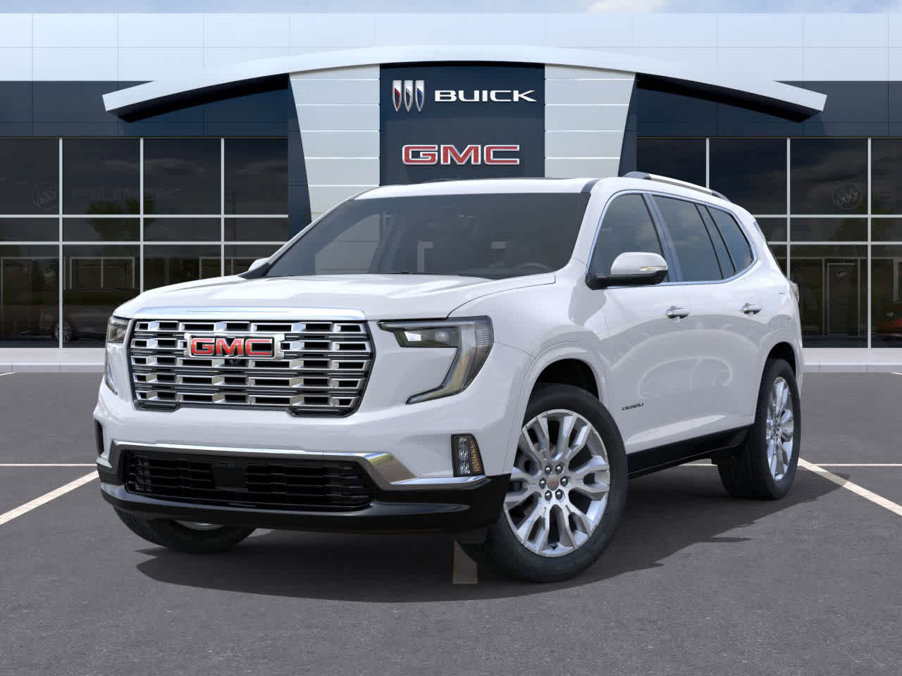 2026 GMC Acadia FWD Denali Glacier White Tricoat at Group 1 GMC Buick South