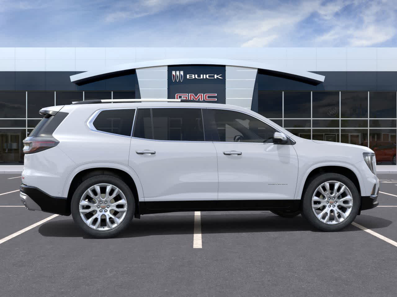 2026 GMC Acadia FWD Denali Glacier White Tricoat at Group 1 GMC Buick South