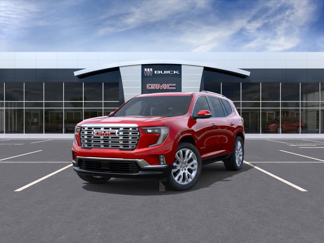 2026 GMC Acadia FWD Denali Volcanic Red Tintcoat at Texan GMC Buick