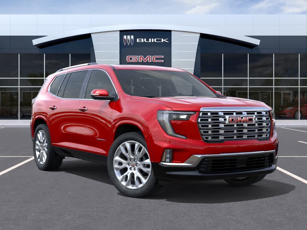 2026 GMC Acadia FWD Denali Volcanic Red Tintcoat at Texan GMC Buick
