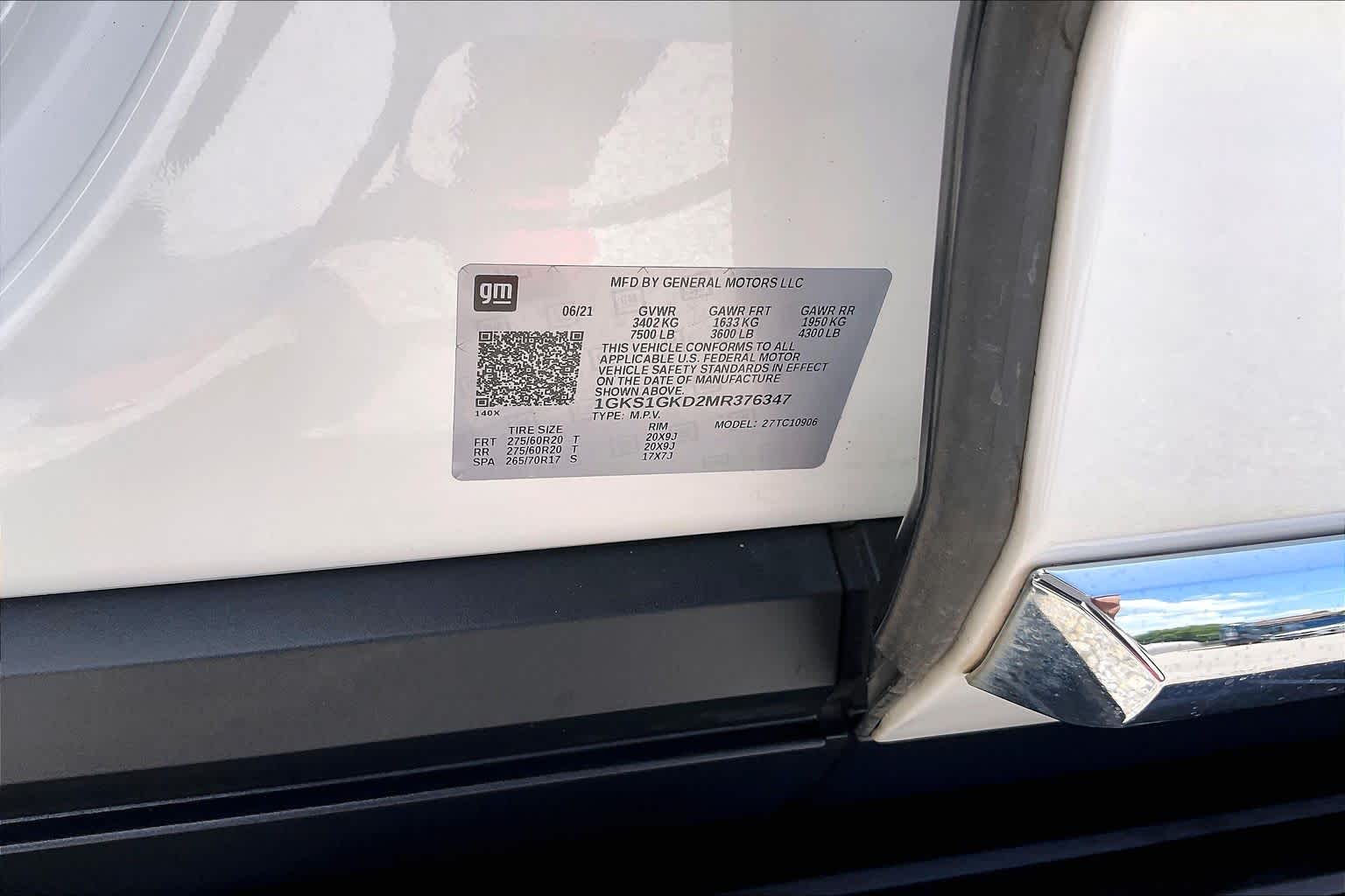 Used 2021 WHITE FROST TRICOAT GMC SLT image 35