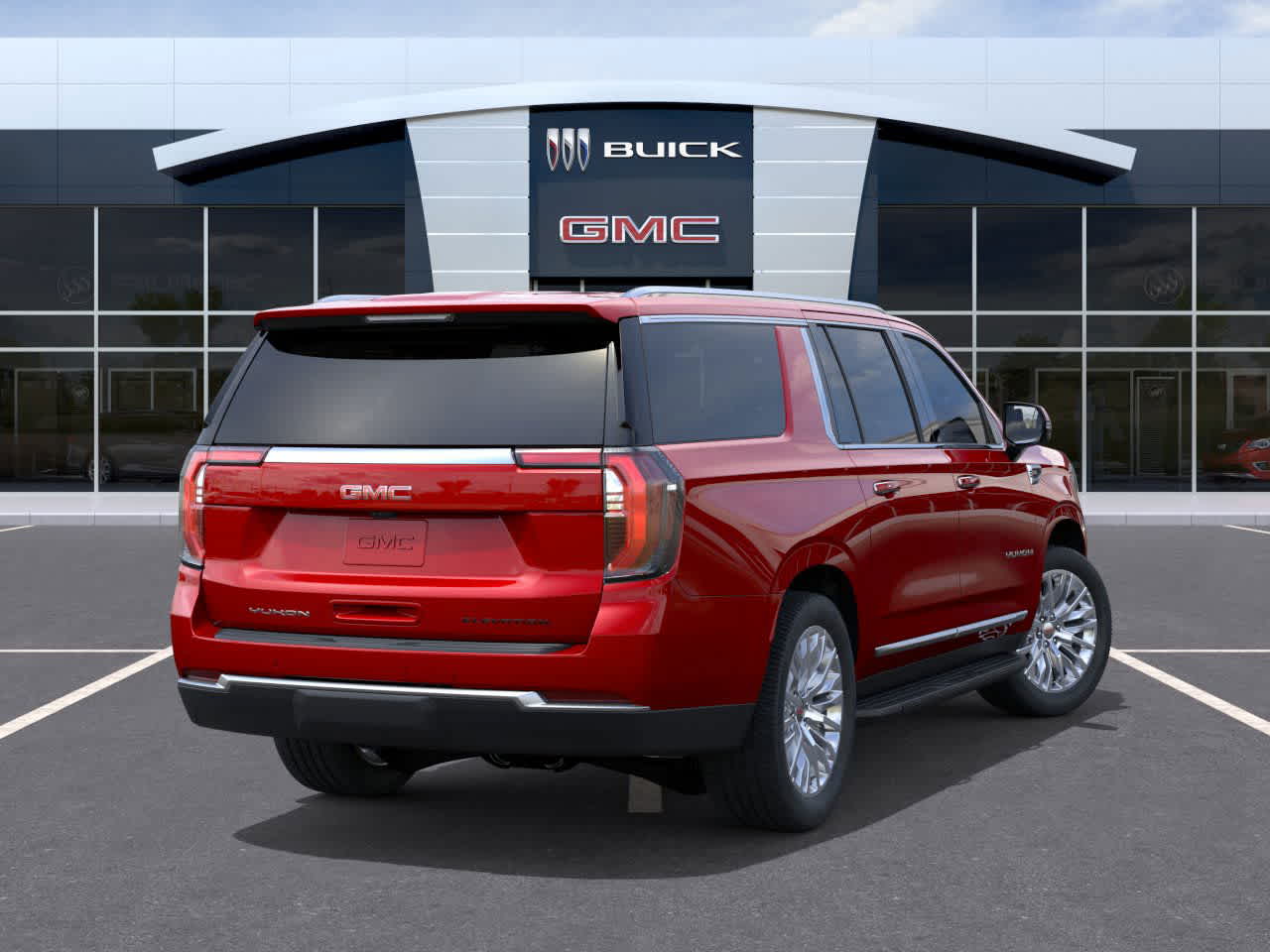 2026 GMC Yukon XL Elevation Volcanic Red Tintcoat at Texan GMC Buick
