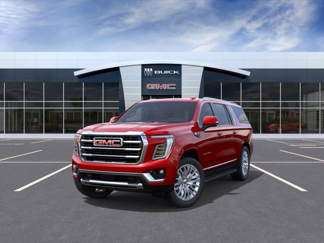 2026 GMC Yukon XL Elevation Volcanic Red Tintcoat at Texan GMC Buick