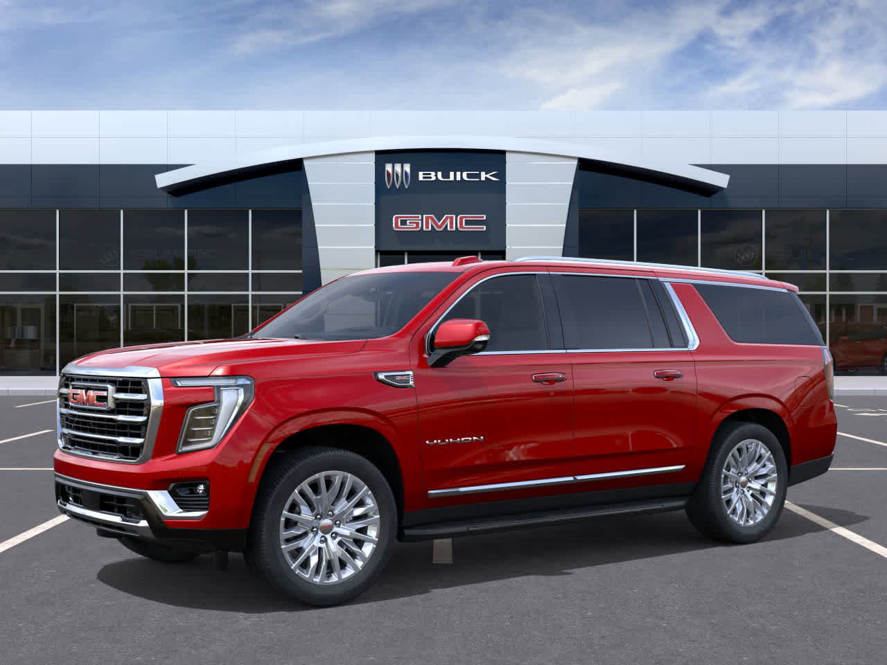 2026 GMC Yukon XL Elevation Volcanic Red Tintcoat at Texan GMC Buick