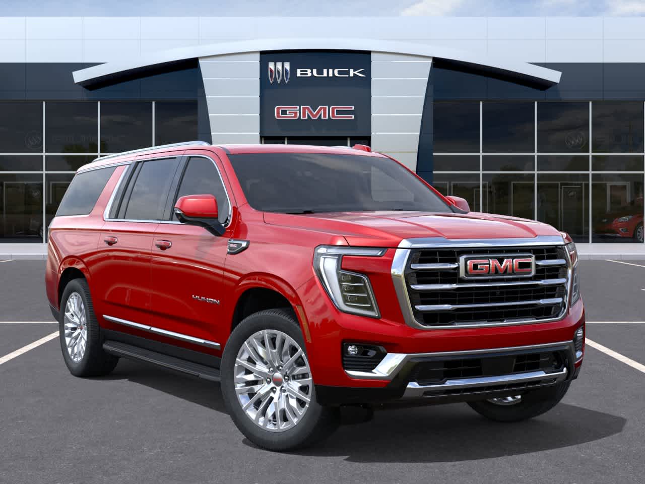 2026 GMC Yukon XL Elevation Volcanic Red Tintcoat at Texan GMC Buick
